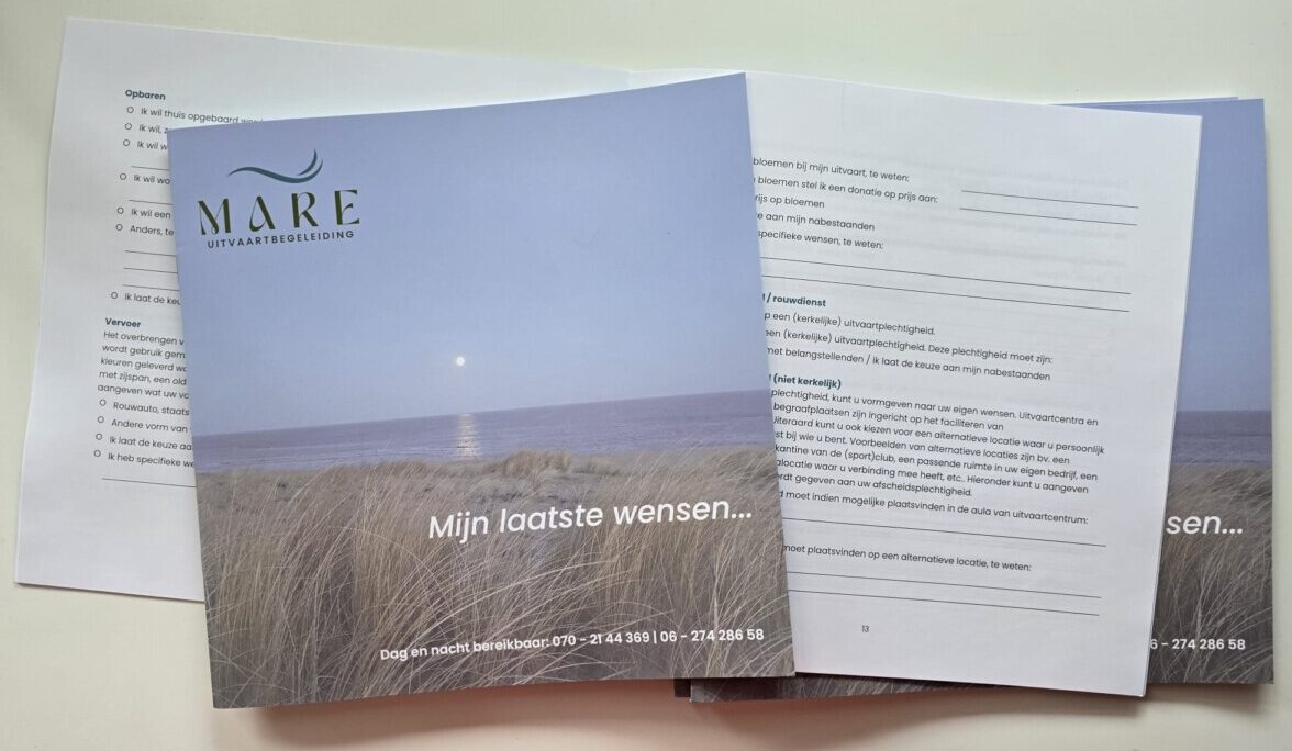 wensenboekje laatste wensen mare uitvaart den haag